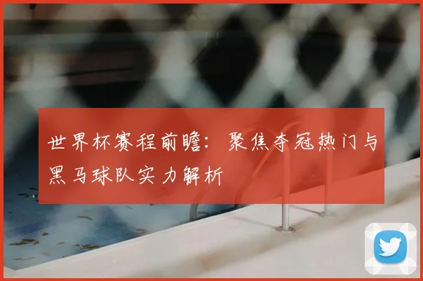 世界杯赛程前瞻：聚焦夺冠热门与黑马球队实力解析